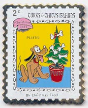 Turks & Caicos Islands Pluto Christmas Tree Stamp