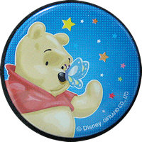 Button - Pooh & Piglet with Butterflies (Set of 2) (Pooh only)