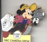 Bootleg - Sydney 2000 NBC Camera Crew Mickey, Pink Jacket Yellow Hat