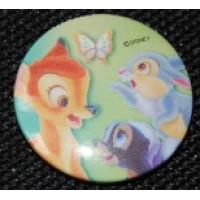 Button - JDS Countdown 2000 - Bambi, Thumper & Flower Looking At A Butterfly