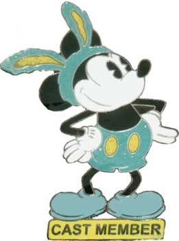 Cast Member Bolo Lanyard Pie-Eyed Mickey in Easter Bunny Costume from Holiday Series