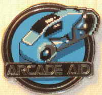 TRON Legacy Arcade Aid promotional pins - TRON Light cycle