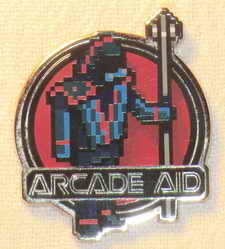 TRON Legacy Arcade Aid promotional pins - TRON Guard