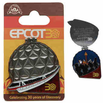 Epcot 30th Anniversary Pin - Monorail / Spaceship Earth