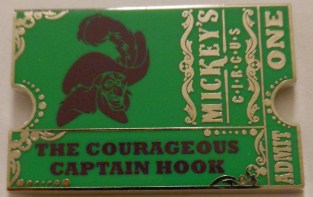 WDW – Captain Hook - Sinister Sideshow Ticket - Mickey's Circus - Mystery - Chaser 