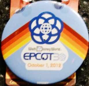Epcot 30th Anniversary Figment Pin And Button Set – Button Only
