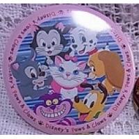Button: Disney's Paws & Claws - Figaro, Marie, Cheshire Cat, Lady, Scamp, Pluto & Dalmatian
