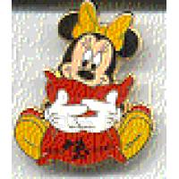 Bootleg - Minnie Hugging a Red Euro Disney Pillow (Gold/Red)