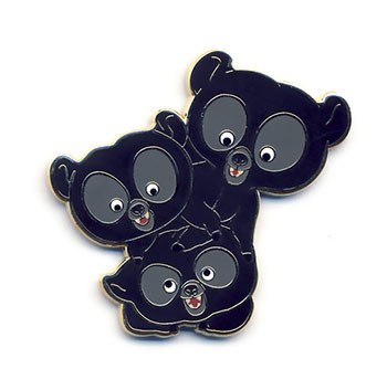 Disneystore.com Brave 5 pin set - Harris, Hubert and Hamish as Bears Only
