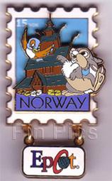 Epcot Stamp Pin Series #2 - Norway (Thumper) Dangle/3D