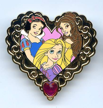 DLP - Heart Shape Jewel - Snow White, Belle & Rapunzel