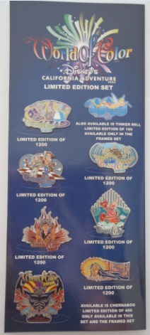 DLR - World of Color 2010 - Collectors Set With Unreleased Chernabog Pin (ARTIST PROOF)
