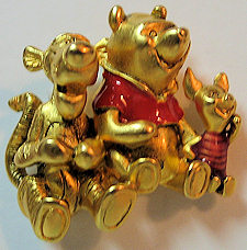 Tigger, Winnie the Pooh (Wearing Red Shirt) & Piglet (Wearing Pink Shirt): Best Friends (Goldtone)