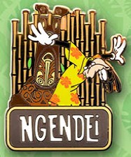 DLR - Walt Disney's Enchanted Tiki Room 50th Anniversary Event - Tiki Garden Mystery Set - Goofy & Ngendei ONLY
