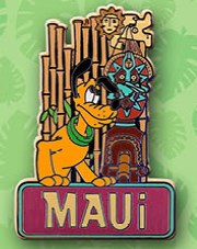 DLR - Walt Disney's Enchanted Tiki Room 50th Anniversary Event - Tiki Garden Mystery Set - Pluto & Maui ONLY