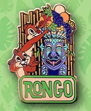 DLR - Walt Disney's Enchanted Tiki Room 50th Anniversary Event - Tiki Garden Mystery Set - Chip 'n Dale & Rongo ONLY