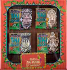 DLR- Walt Disney's Enchanted Tiki Room 50th Anniversary Event - Tiki God Mask Boxed Pin Set