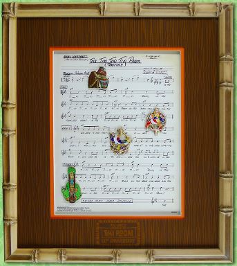 DLR - Walt Disney's Enchanted Tiki Room 50th Anniversary Event - Musical Score Framed Set