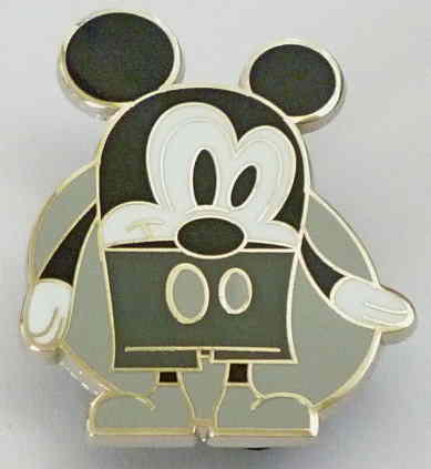 Vinylmation Mystery Pin Collection - Popcorns - Black and White Mickey Mouse Chaser ONLY