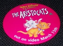 Button: Marie & Toulouse (The Aristocats)