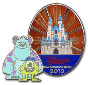 Disney Chase Visa© Cards - Cardmember Exclusive 2013 - Mike, and Sulley - Monsters, Inc - Castle