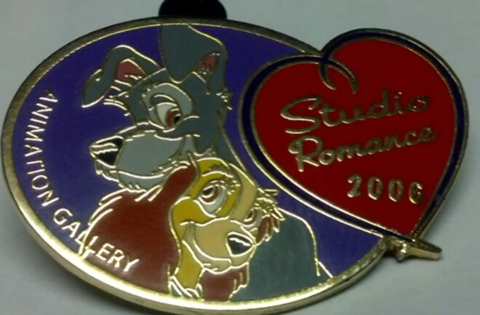 WDW - Animation Gallery 2006 - Studio Romance - Lady and the Tramp Pin Only