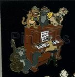 Disney Auctions - Aristocats (2 Pin Set)- Alley Cats on Piano ONLY