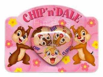 JDS - Clarice, Chip & Dale - Pink Heart - Dome
