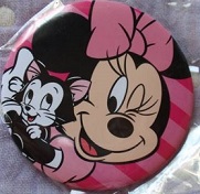 Button: JDS Minnie Mouse & Figaro Cuddle