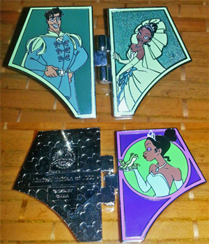 Princess and the Frog “Love always finds a way” frame set – Tiana and Naveen hinged puzzle only PREPRODUCTION PROTOTYPE